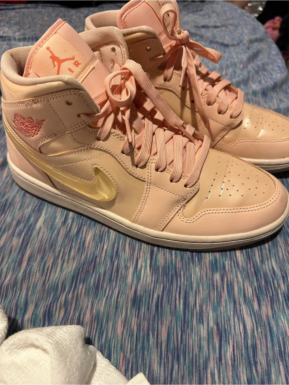 Nike Air Jordan Women's High-Top Sneakers in Blush Pink Valentine’s Day
